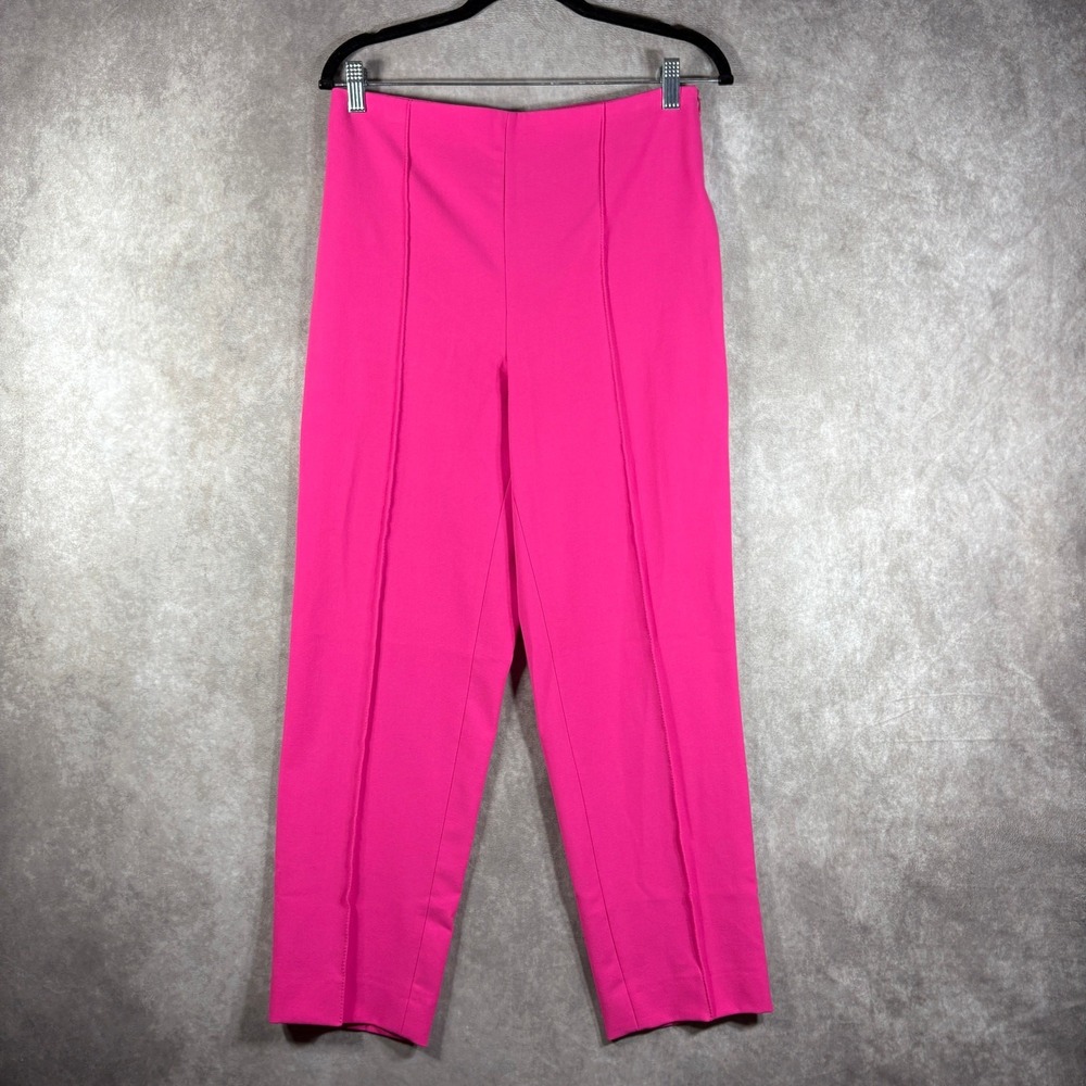 Zara Dress Pants Womens‎ Medium Hot Pink Tapered Trousers High Waisted Career